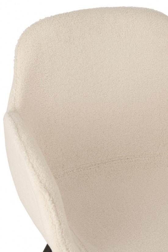 J Line Sedia Tessuto Metallo Bianco Silla De Comedor Tela Metal Blanco.