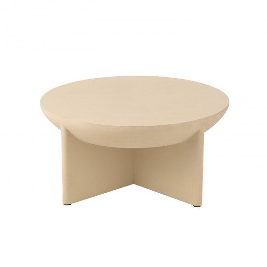 J Line tables de salon basse Jolipa Table Basse Halfy Bois De Manguier Beige.