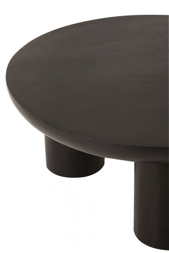 J Line tables de salon basse Jolipa Table Basse Trio Bois De Manguier Noir.