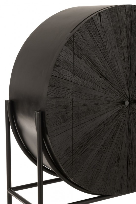 J Line Armadio Bar Shanil Legno Riciclato Mdf Marrone Armario Bar Shanil Madera Reciclada Mdf Negro.