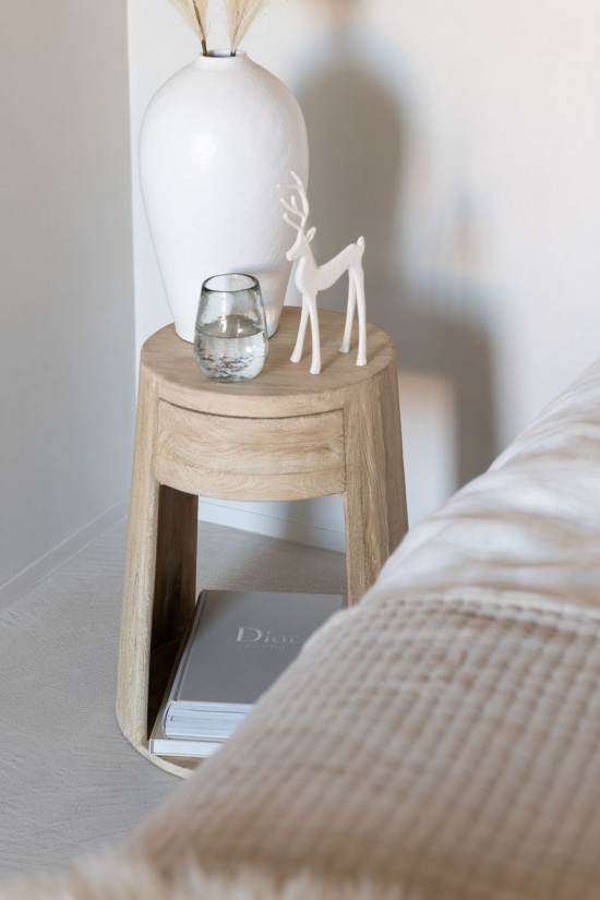 J Line Bijzettafel Drawn Mango Hout Mdf Naturel.