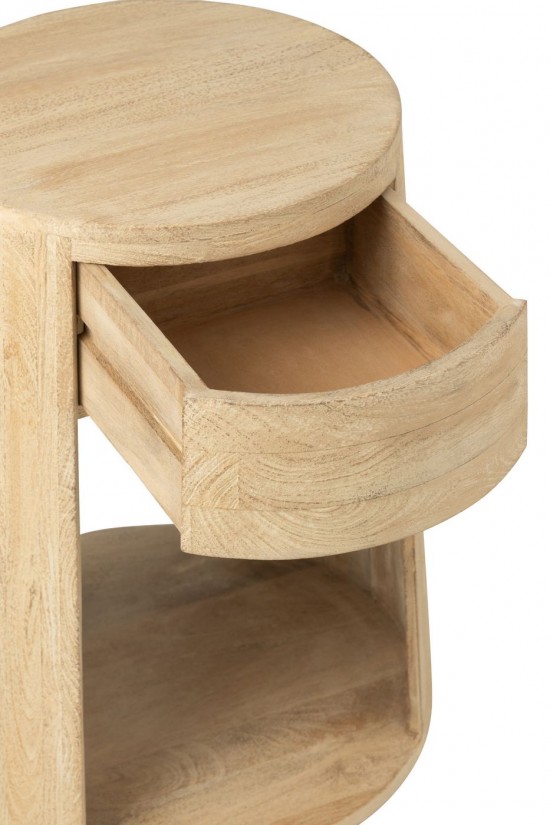 J Line Tavolo Da Salotto Drawn Legno Di Mango Mdf Naturale Mesa De Centro Drawn Madera De Mango Mdf Natural.