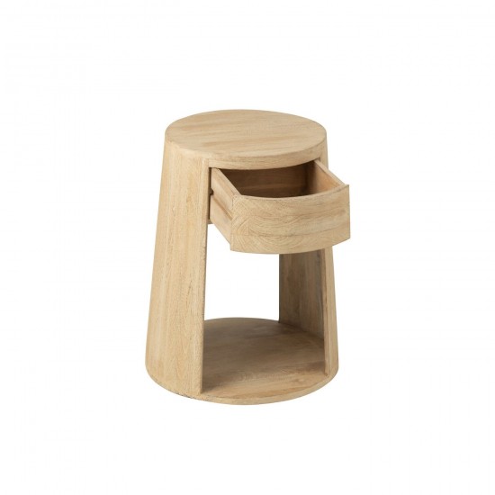 Jline Mesa De Centro Drawn Madera De Mango Mdf Natural.