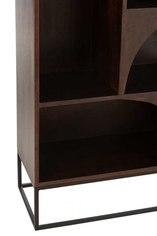 J Line Shelf Mode Mango Wood Mdf Brown cupboard racks.