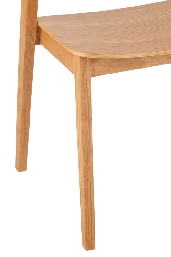 J Line Chair Laga Oak Wood Plywood Natural dining chairs.