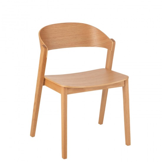 J Line Stoel Laga Eikhout Multiplex Naturel stoelen eetkamerstoelen eethoekstoelen eettafelstoelen eetstoelen JO46021.