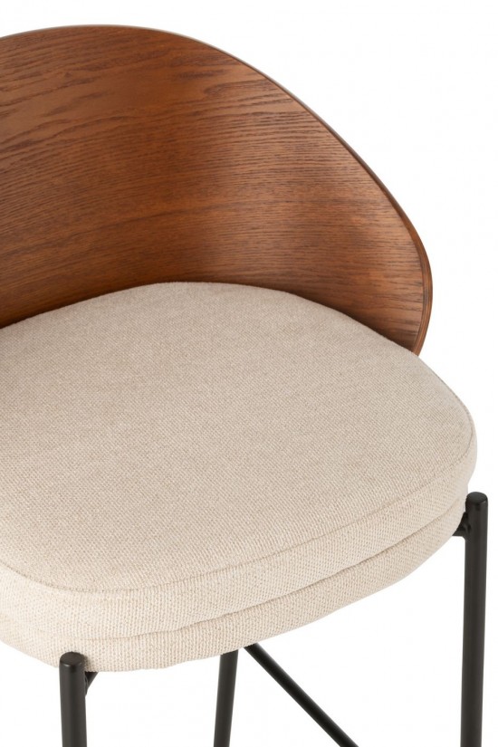 Jline Barstuhl Lone Sperrholz Metall Braun Beige barhockers barstuhl barstuehle.