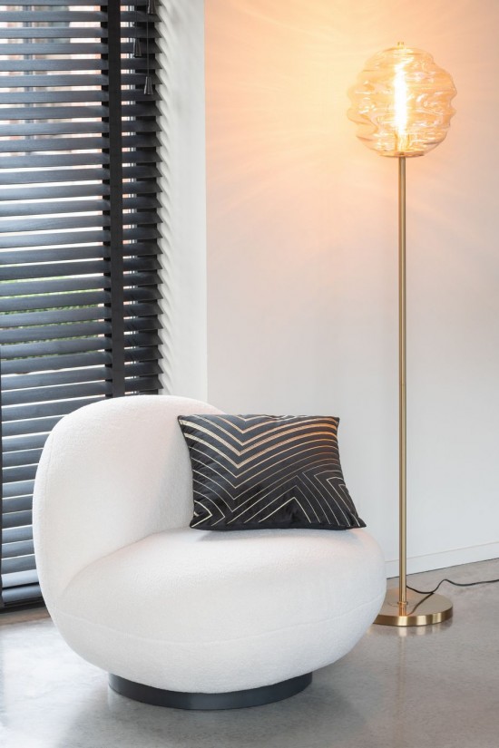 Jline Sillón Lounge Nieve Álamo Espuma Blanco Negro.