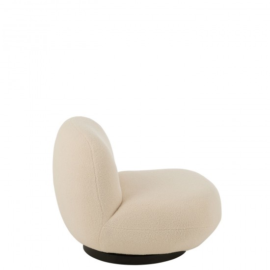 J Line chaises lounges Jolipa Chaise Lounge Neige Bois De Peuplier Mousse Blanc Noir.