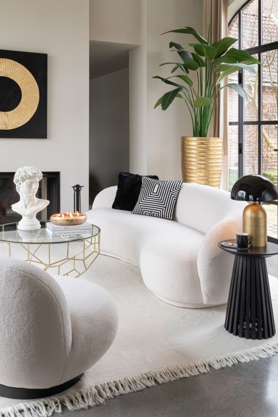 JLine J Line Zetel Sneeuw Populierenhout Schuim Wit zetels.