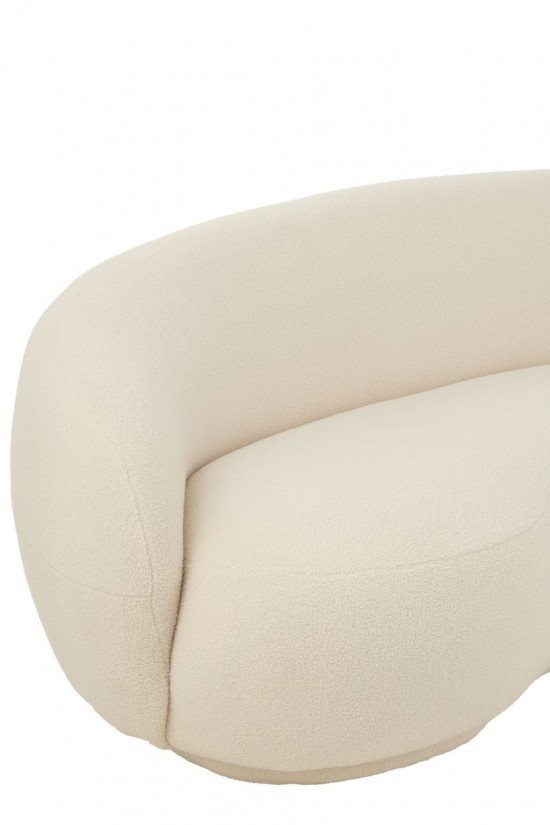 J Line Sofa Snow Poplar Wood Foam White armchairs.