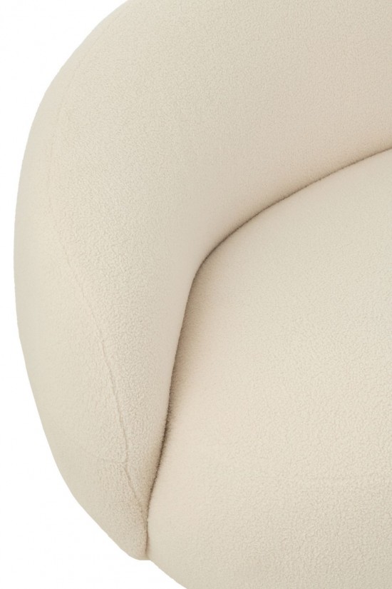 J Line Poltrona Neve Legno Di Pioppo Spugna Bianco Sofá Nieve Álamo Espuma Blanco.