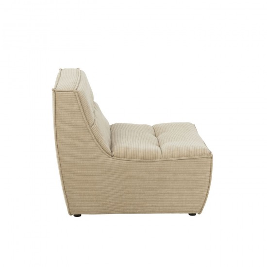 J Line fauteuils Jolipa Sofa Grid Bois De Peuplier Mousse Beige Fonce.