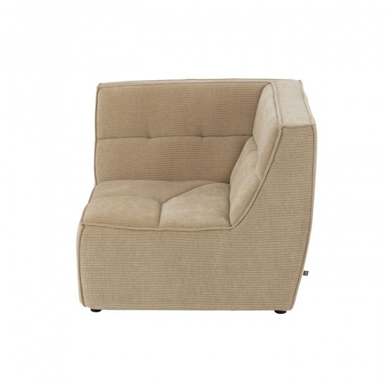 J Line Sofa Corner Grid Poplar Wood Foam Dark Beige armchairs.
