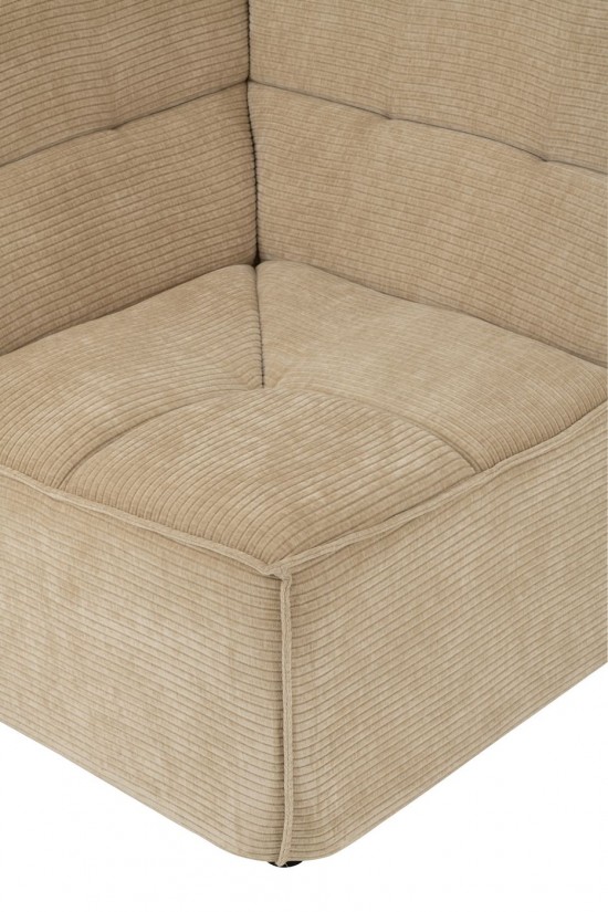 Jline Sofa Ecke Grid Pappelholz Schaum Dunkel Beige Sessel.