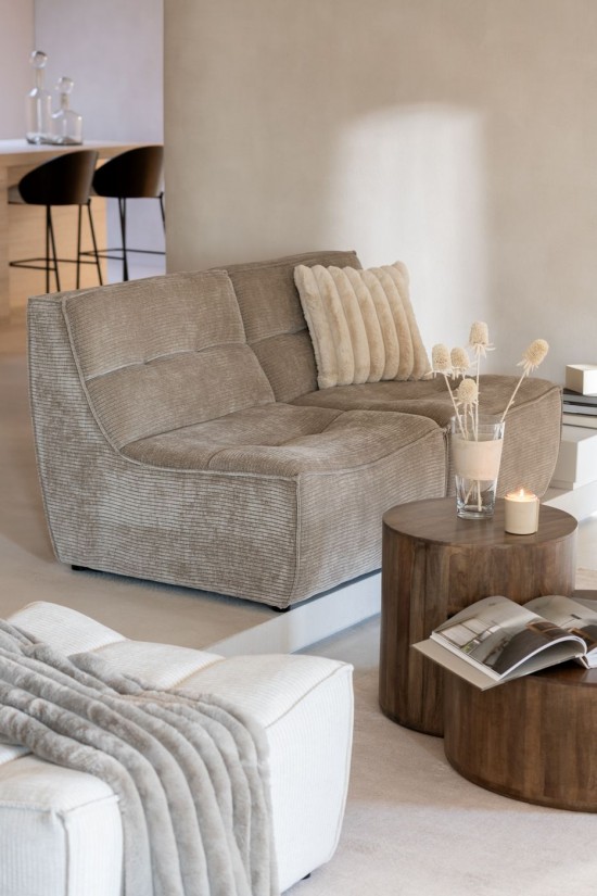 Jline Sofa Grid Álamo Espuma Topo Oscuro.