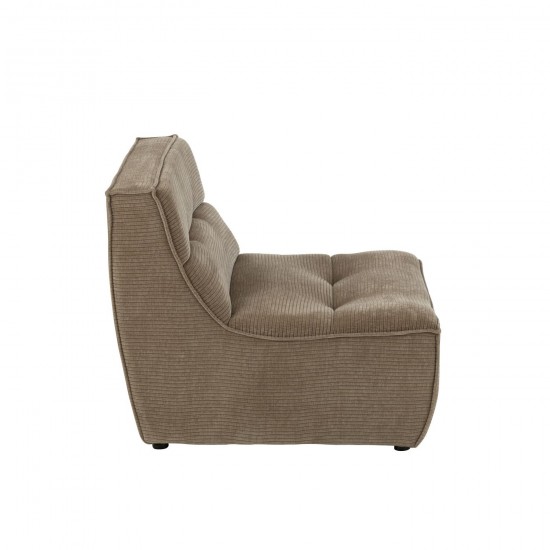 J Line fauteuils Jolipa Sofa Grid Bois De Peuplier Mousse Taupe Fonce.