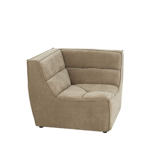 J Line fauteuils Jolipa Sofa Coin Grid Bois De Peuplier Mousse Taupe Fonce.
