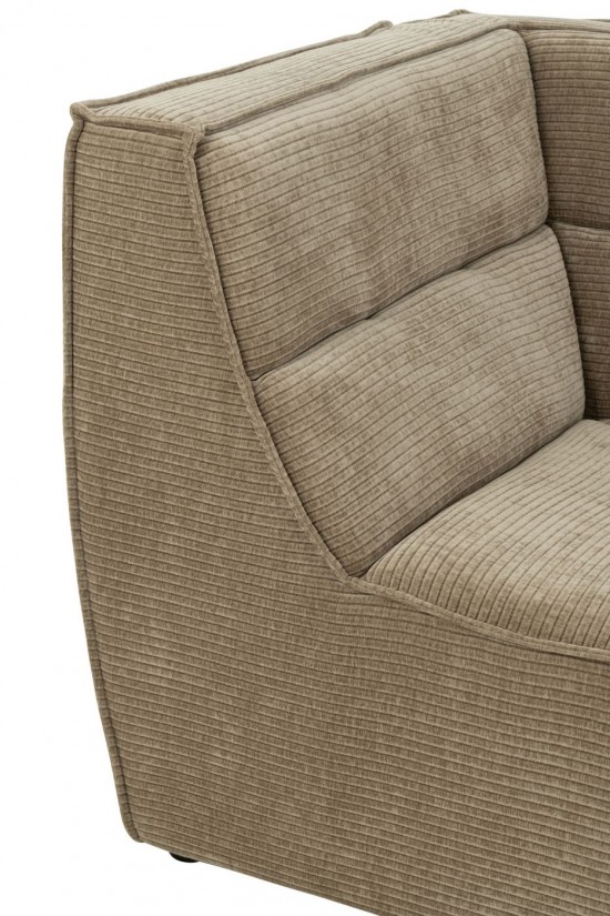 J Line Poltrona Ad Angolo Legno Di Pioppo Spugna Taupe Scuro Sofa Esquinero Grid Álamo Espuma Topo Oscuro.