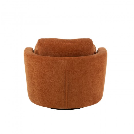 Jline Loungestoel Swiv Populierenhout Schuim Roest.