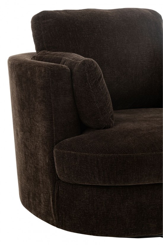 J Line Chair Swivel Poplar Wood Foam Dark Brown armchairs.
