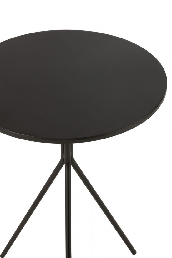 J Line tables d appoint bouts de canapé Jolipa Table De Salon Rond Metal Noir.