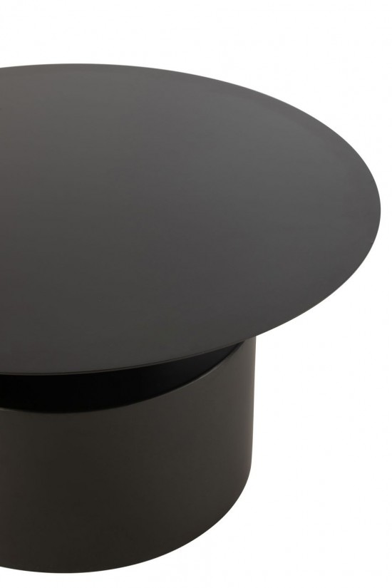 J Line tables de salon basse Jolipa Table De Salon Rond Metal Noir.