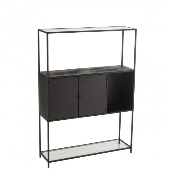 J Line Rek Metaal Glas Zwart hangrekken JO46197.