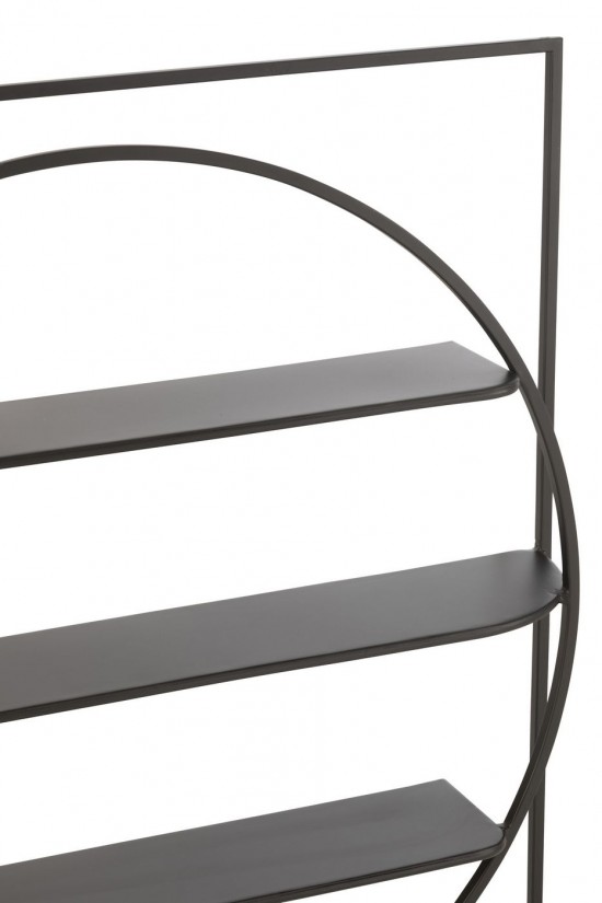 J Line Wall Shelf News Metal Black hanging racks.
