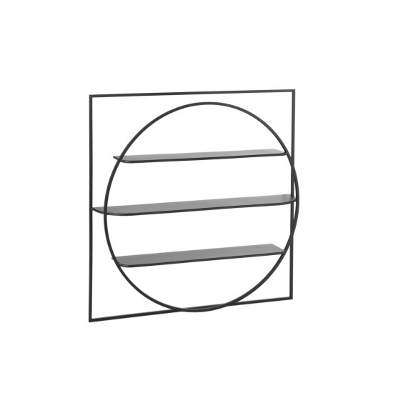 J Line Scaffale Da Parete News Metallo Nero Estanteria Mural News Metal Negro.