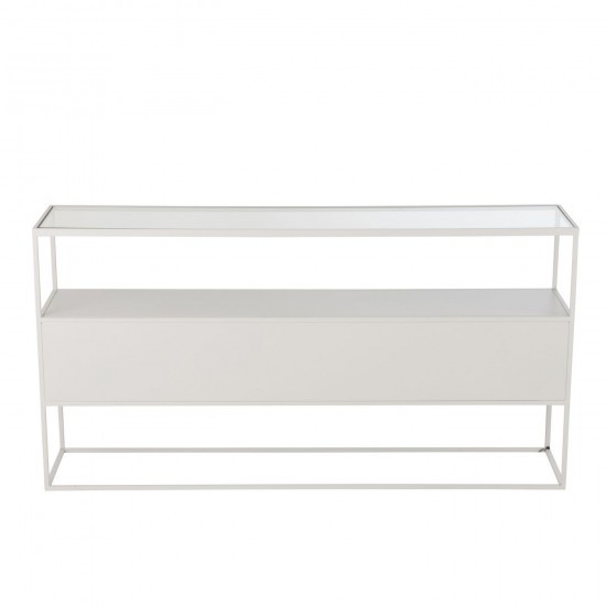 Jline Console Vierkant Metaal Glas Wit.