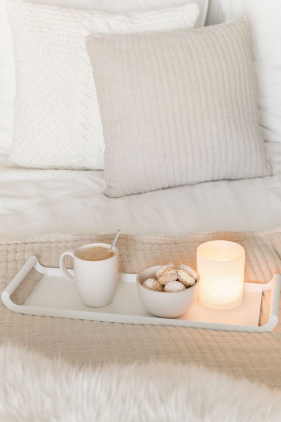 Jline Juego De 2 Bandeja Rectangular Metal Blanco.