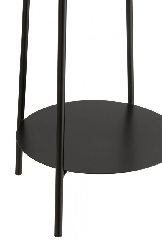 Jline Bloemenstaander Twee Metaal Zwart.