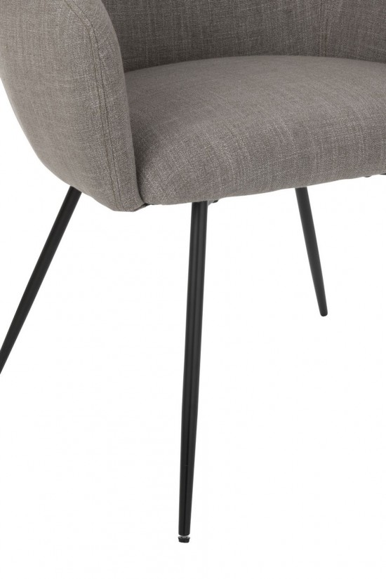 J Line Chair Wales Steel Foam Grey dining chairs.