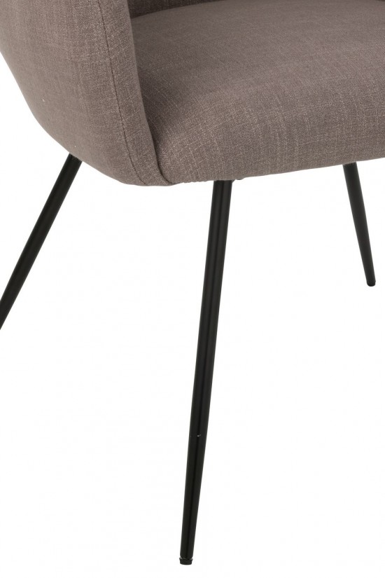 J Line Chair Wales Steel Foam Taupe dining chairs.