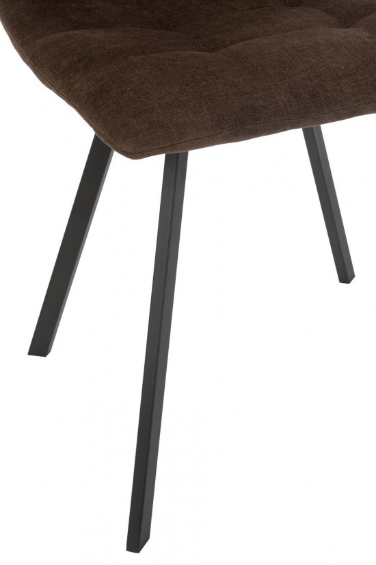 J Line Dining Chair Clark Metal Polyester Brown dining chairs.
