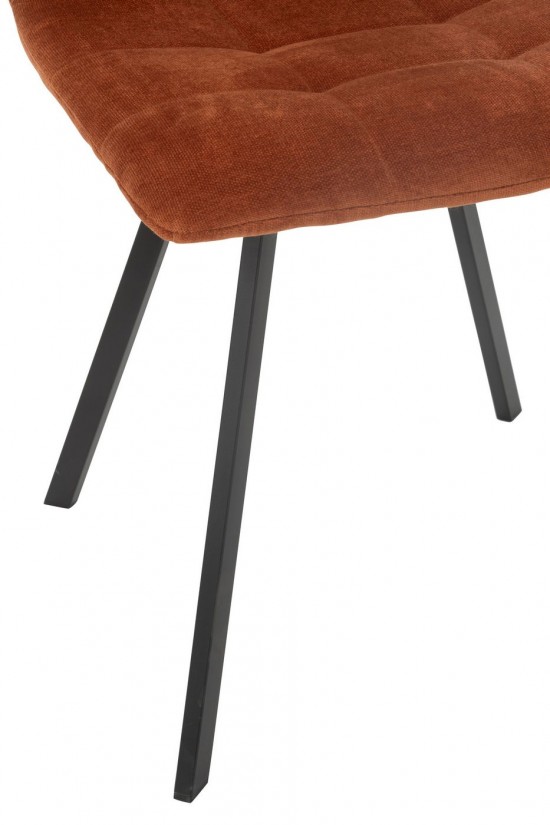 J Line Dining Chair Clark Metal Polyester Rust dining chairs.