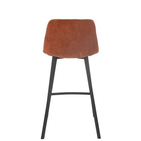 Jline Barstoel Kent Metaal Polyester Roest.