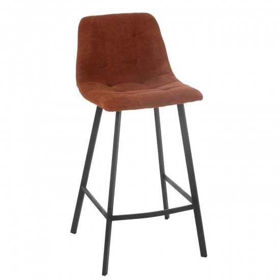 J Line Barstoel Kent Metaal Polyester Roest barstoelen JO46344.