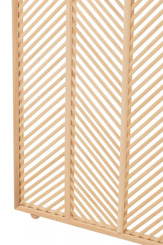 J Line Screen Mili Bamboo Plywood Natural room divider folding screens.