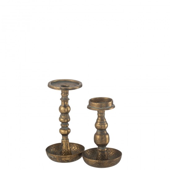 J Line chandeliers candélabres Jolipa Porte Bougie Jere Metal Or.