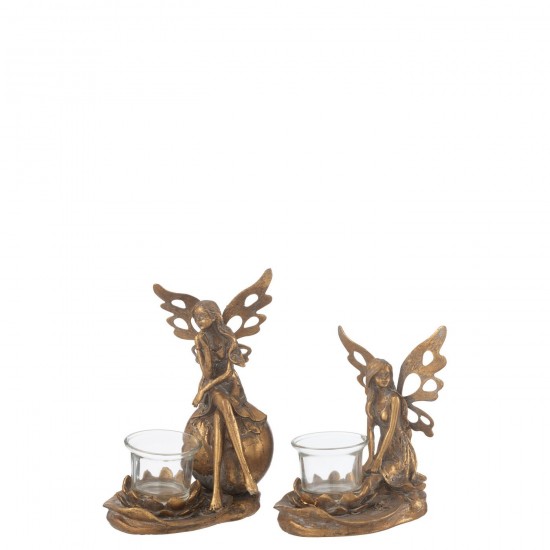 J Line photophores Jolipa Porte Bougie Vidia Metal Or Large.