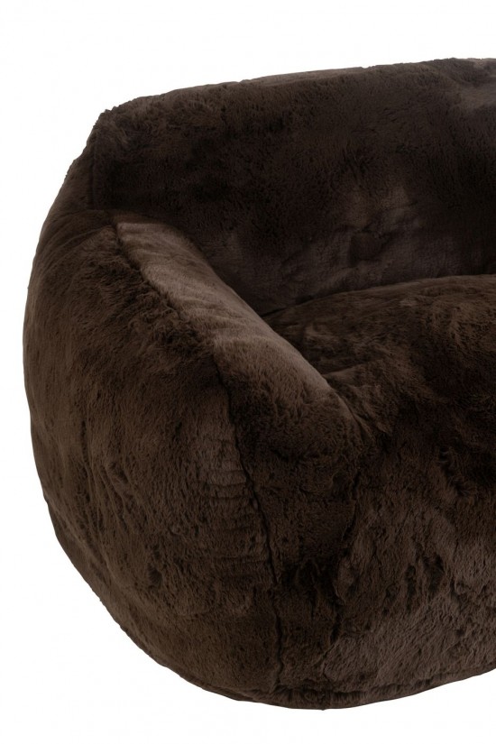 J Line Sofa Cutie Polyester Brown Large armchairs.