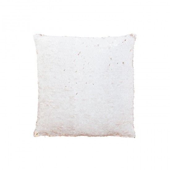 J Line coussins Jolipa Coussin Réversible Sequin Champagne Blanc.