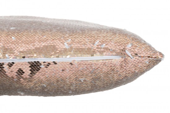 Jline Kussen Omkeerbaar Sequin Champagne Wit.