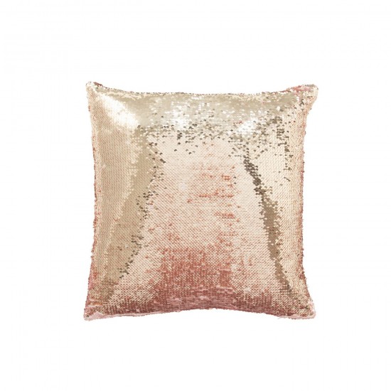 J Line coussins Jolipa Coussin Réversible Sequin Rose Champagne.