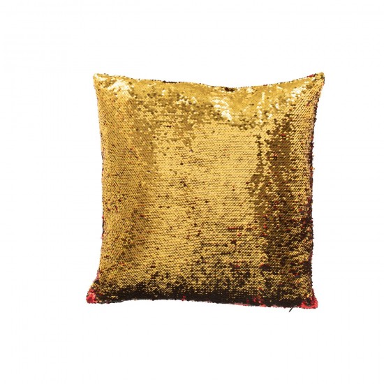 J Line coussins Jolipa Coussin Réversible Sequin Rouge Or.