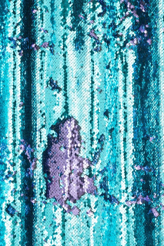 J Line rideaux Jolipa Rideau Réversible Sequin Bleu Mauve.