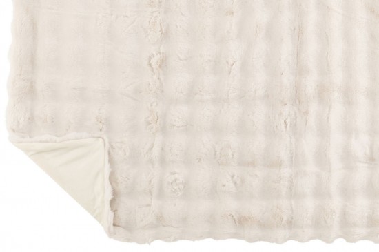 J Line Jolipa Plaid Wave Polyester Blanc.