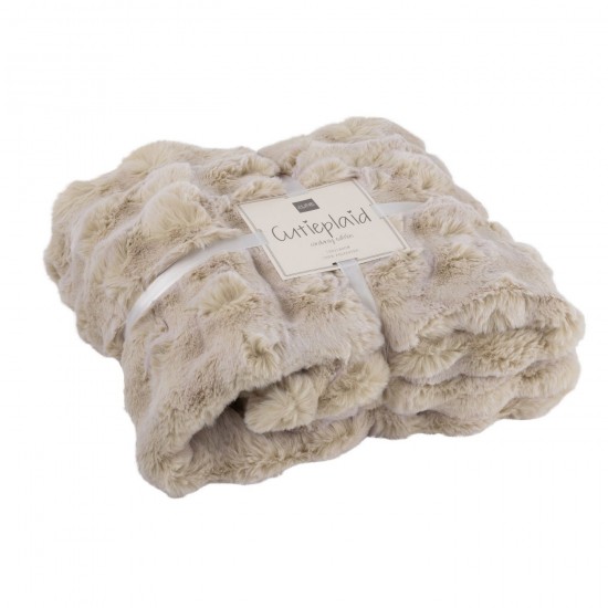 J Line Plaid Wave Polyester Ivoor plaids deken dekens dekentjes quilts JO46597.